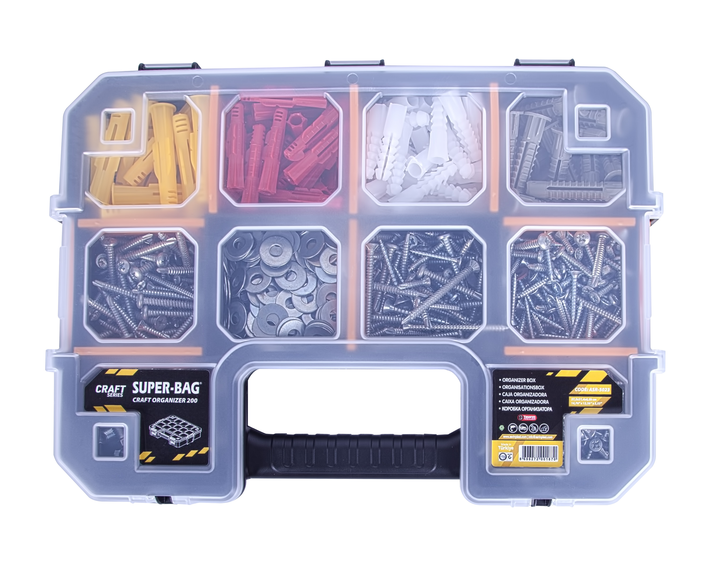 Craft Organizer 200 ASR5070 Asrın Plastic İstoç Takım Çantası ve